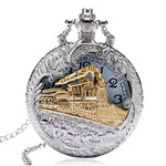 Silver Railtime Taschenuhr