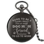 Taschenuhr Schwarz Dog Mom