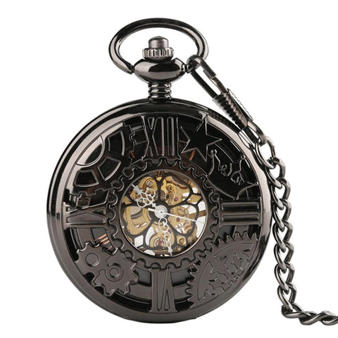 Taschenuhr Schwarz Steampunk